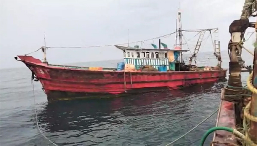 Boat sinks off